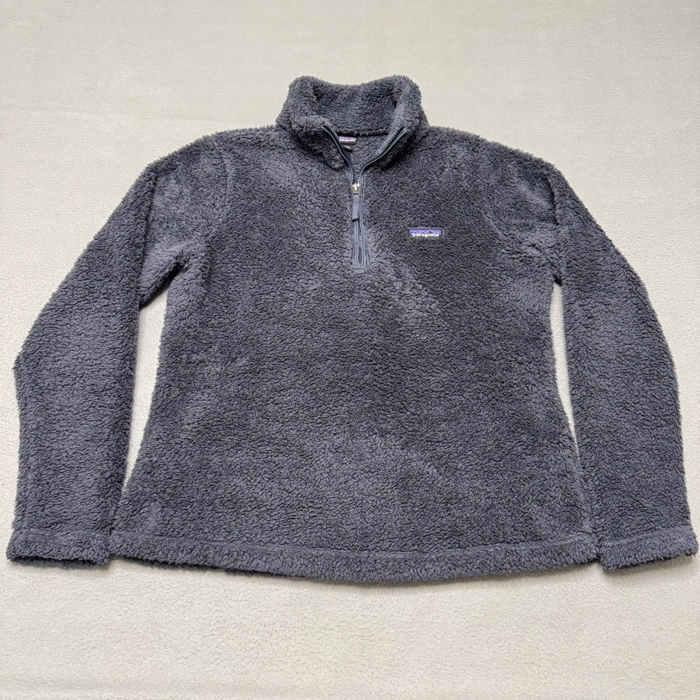 Patagonia Los Gatos 1/4 Zip Fleece Pullover Women Large Blue Jacket